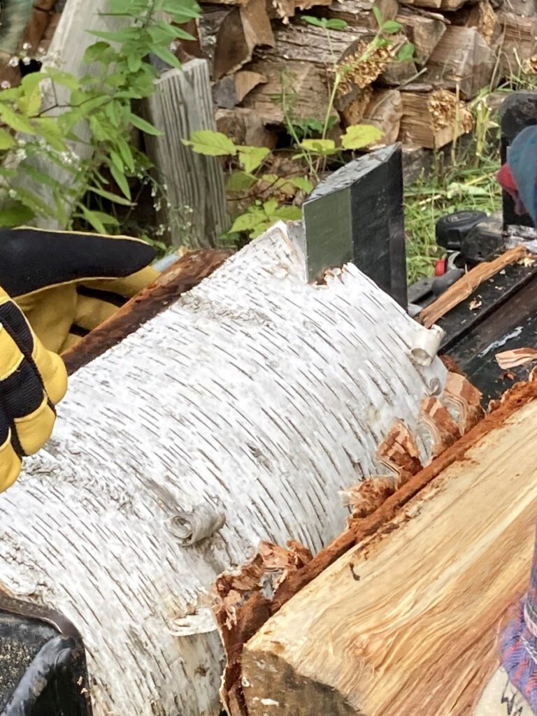 log on wood splitter